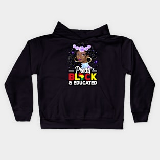 Pretty Black Educated African American Black History Kids Hoodie